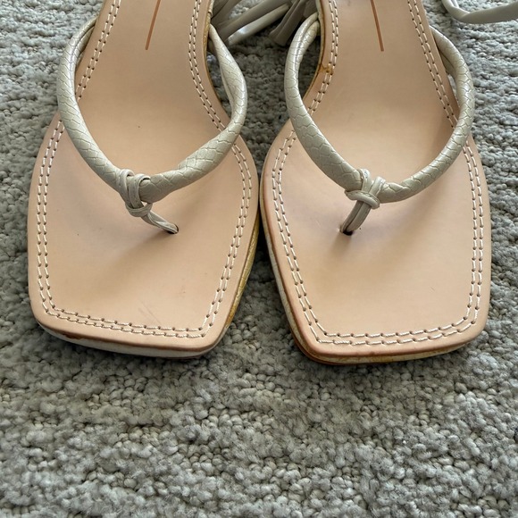 NEW Dolce Vita JORRY Snakeskin Embossed ANKLE WRAP Square Toe Sandals WOMEN 10.5 - Picture 8 of 14